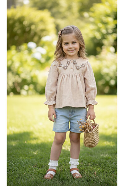 Minim Papatyali Girls' Single Shirt - Everyday - Special Day - Nursery - Holi...