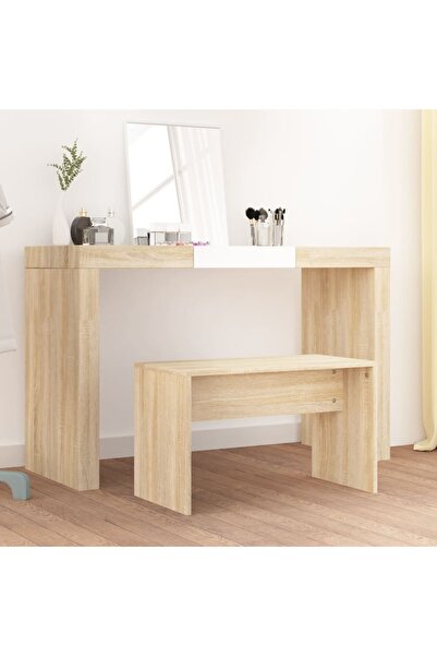 vidaxl Dressing Stool Sonoma Oak 70x35x45 cm Engineered Wood