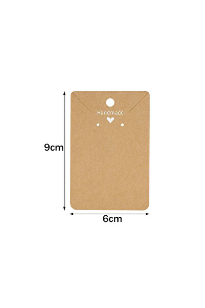 Choice 50 قطعة من بطاقات عرض المجوهرات الورقية البنية والبيضاء، مقاس 6x9 سم، ...