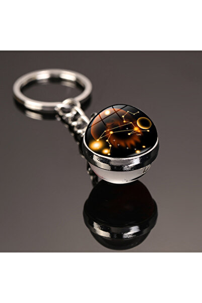 Choice سلسلة مفاتيح أنيقة بتصميم برج الأسد للرجال والنساء، حامل معدني، حلقة م...