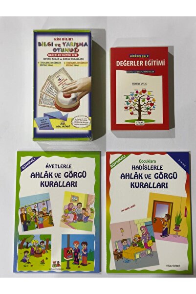Uysal Yayınevi Ayet ve Hadislerle Dini Değerler Seti Hikayeli Boyamalı Oyunlu...