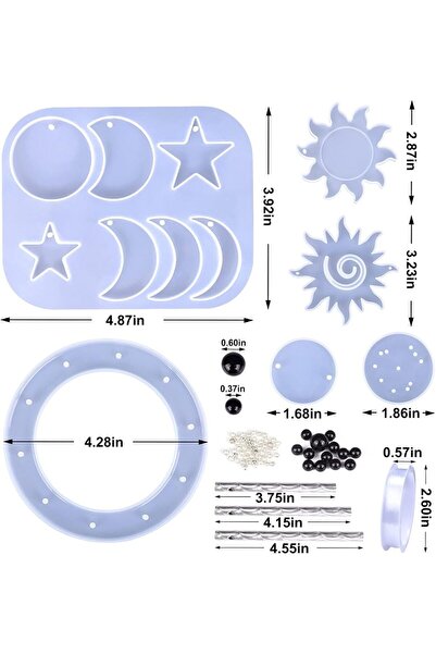 Choice WHITE 63 Pcs Wind Chimes Silicone Molds Kit, Epoxy Windchimes Casting ...
