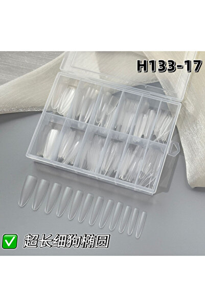 Miniso H133-17 240 طرف أظافر لوزي، ناعم وشفاف غير لامع، 12 مقاسًا للاستخدام ا...