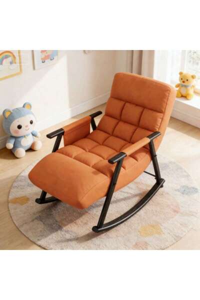Tiokkss Rocking Chair with Armrests Side Pockets Breathable Height-Adjustable...