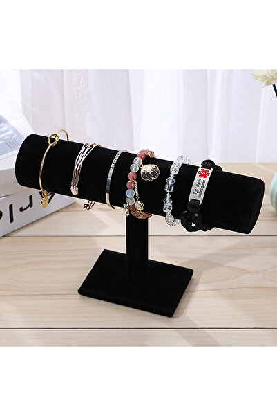 Choice حامل أساور A2، حامل عرض مجوهرات مخملي رمادي، حامل منظم عرض أساور قابل ...