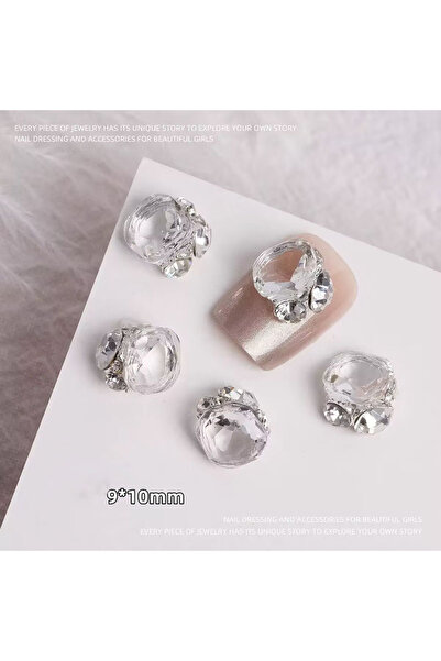 Choice GZ-005 ١٠ قطع من تعليقات تزيين الأظافر ثلاثية الأبعاد غير منتظمة الشكل...