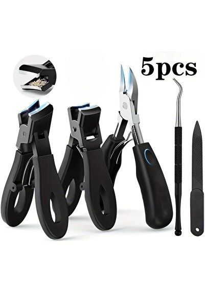 Choice3 مجموعة مقص أظافر قدم من الفولاذ المقاوم للصدأ مكونة من 5 قطع (1/3/4/5...
