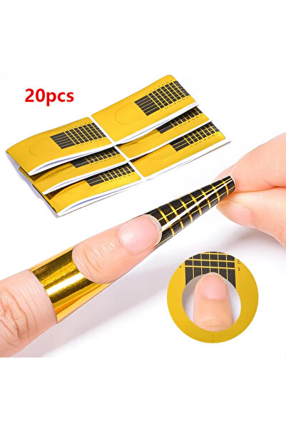 Choice ٢٠ قطعة في عبوة واحدة من أطراف أظافر فرنسية، جل أكريليك بالأشعة فوق ال...