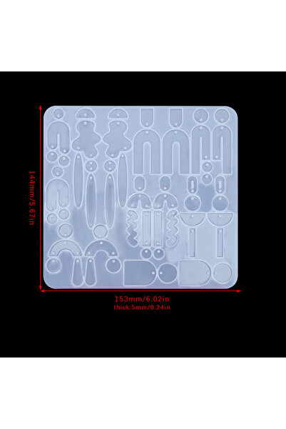 Choice1 قالب سيليكون لصنع قلادة أقراط غير منتظمة الشكل (النمط 03) - راتنج إيب...