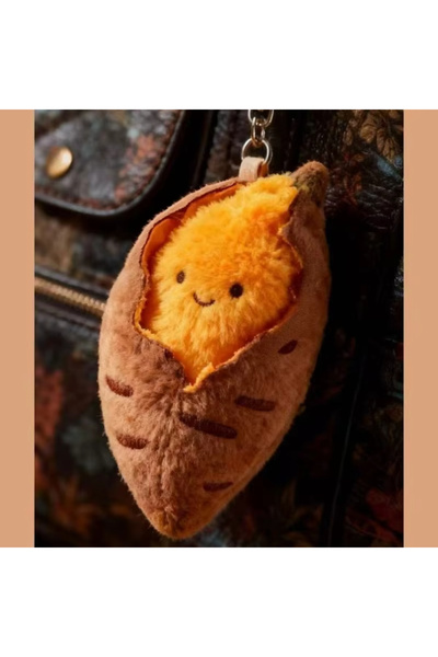 Choice سلسلة مفاتيح قطيفة على شكل بطاطا حلوة، لطيفة على البشرة، سلسلة مفاتيح ...