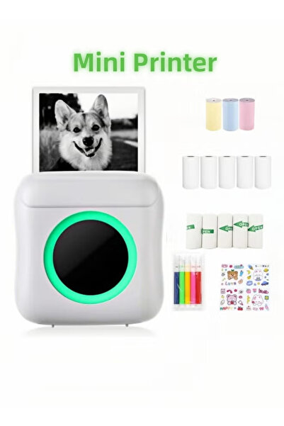 Healife طابعة حرارية صغيرة محمولة تعمل بتقنية البلوتوث، طابعة ملصقات وصور للا...