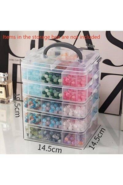 Choice A5 3 Tier 18-Grid Transparent Adjustable Stackable Compartment Slot Pl...