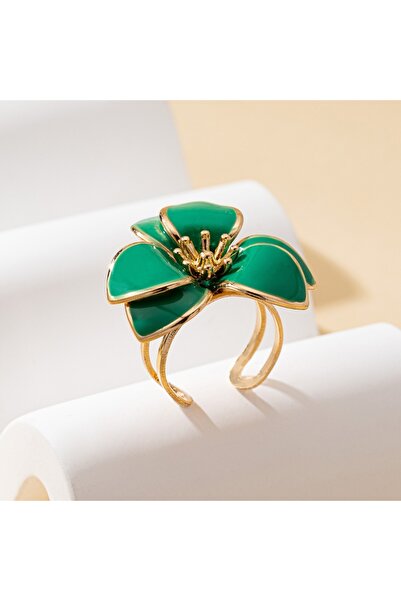 Choice خاتم مفتوح أخضر اللون للنساء مزين بالزهور بألوان متنوعة للاختيار من بي...