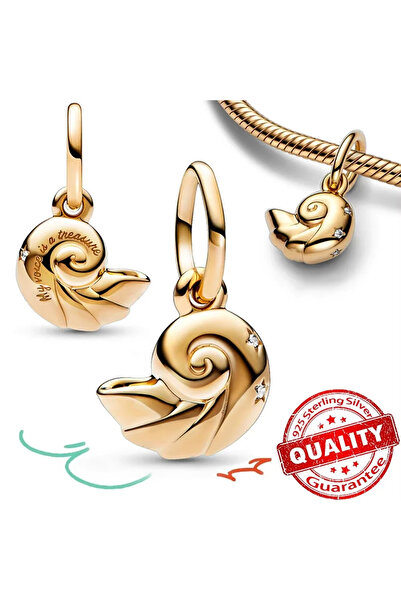 Choice AMC01065 قلادة من الفضة الإسترليني عيار 925 مع خرز معدني ذهبي لامع على...