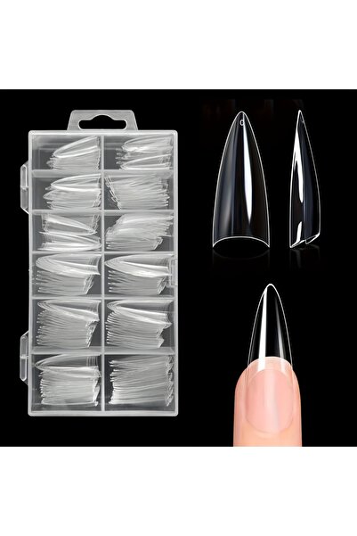 Choice 240 قطعة، 120/240/600 قطعة، أطراف أظافر ستيليتو متوسطة، نصف تغطية، أظا...