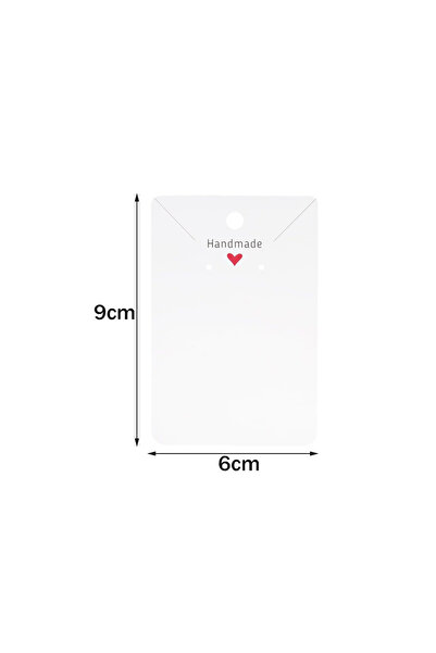 Choice 50 قطعة من بطاقات عرض المجوهرات الورقية البيضاء مقاس 6x9 سم، وبطاقات ع...