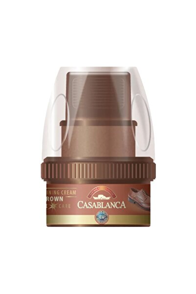 CASABLANCA Set 2 x 6 Creme pentru Pantofi cu Burete, Maro, 50 ml,