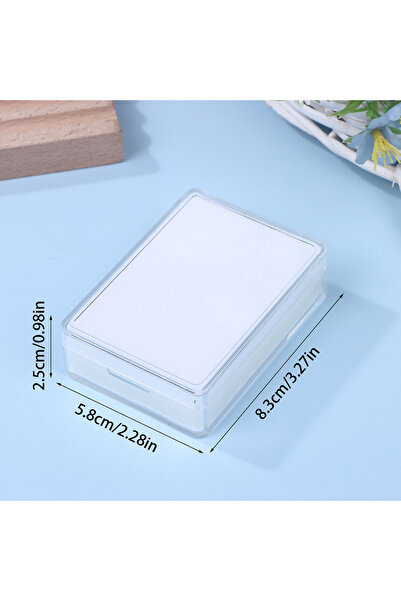 Choice علبة عرض مجوهرات بيضاء شفافة أخرى مقاس 25 مم مع وسادة إسفنجية، حاوية ت...