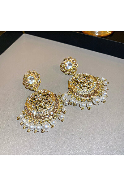 Choice STYLE1 Metal Color Hollowed Out Flower Rhinestone Retro Palace Style E...