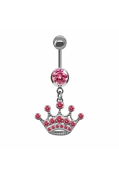Choice S2-1pc-crown 1Pc Sweet Butterfly Crown Heart Drop Belly Button Rings, ...
