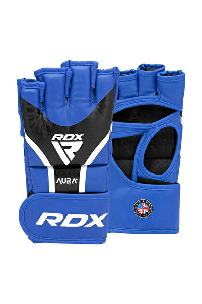 RDX AURA PLUS T-17 Grappling Gloves, BLUE BLACK, L
