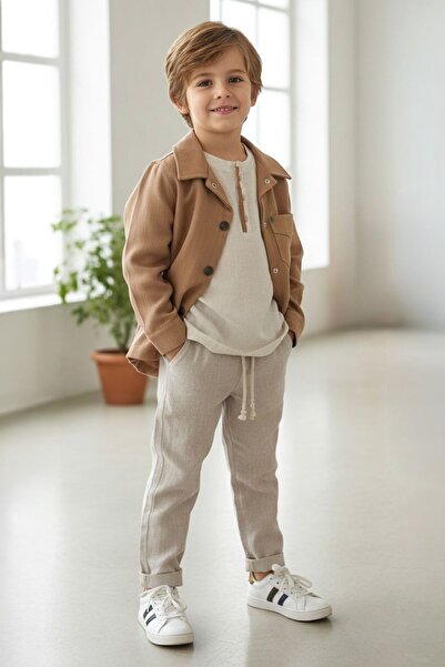 Minigimin Cicileri My Little One's Cicileri Linen Jacket with Sports Pockets,...