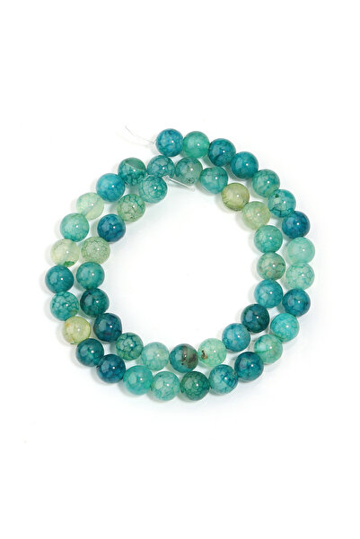 choice2 45 قطعة تقريبًا، شريط واحد، 8 مم، خرز من حجر التورمالين الأخضر الطبيع...