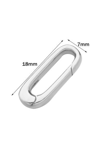 Choice مشبك بيضاوي مطلي بالذهب عيار 14 أو 18 قيراطًا، أبيض اللون، مقاس 7 × 18...