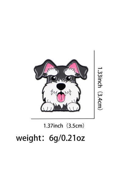 Choice دبوس مطلي بالنحاس بتصميم كلب كرتوني لطيف، دبوس طية صدر السترة للملابس ...