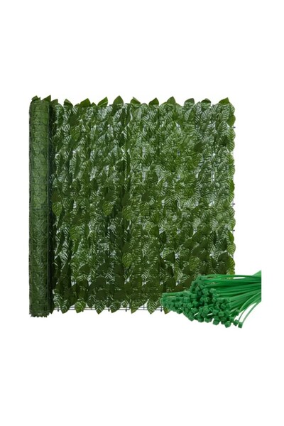 Gardlov Gard din frunze artificiale, pentru balcon, 5 panouri, lungime 3 m, v...