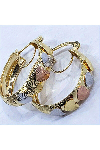 Choice T675 Bohemian Style Copper Material Heart Decoration Golden Plated Hoo...