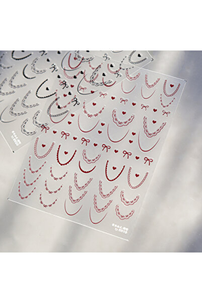 Choice ملصق واحد لتزيين الأظافر على الطريقة الفرنسية، ثلاثي الأبعاد، رقيق ومت...