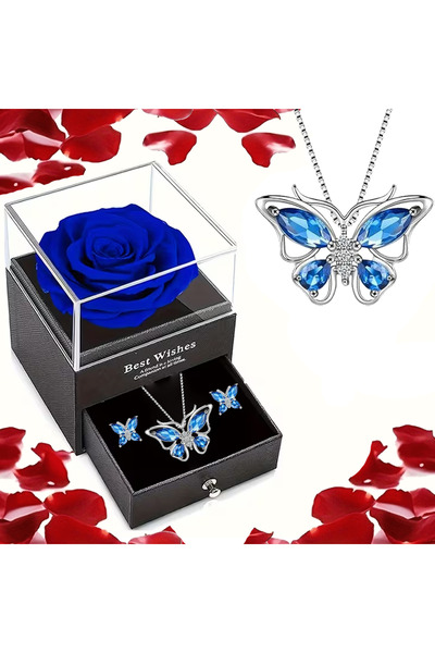 Choice Style 2 Eternal Rose Gift Set with Necklace And Earrings for Women, fo...