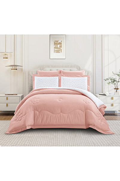 Doona 6Pcs King Comforter Set – Fits 200×200cm Bed Reversible Printed with So...