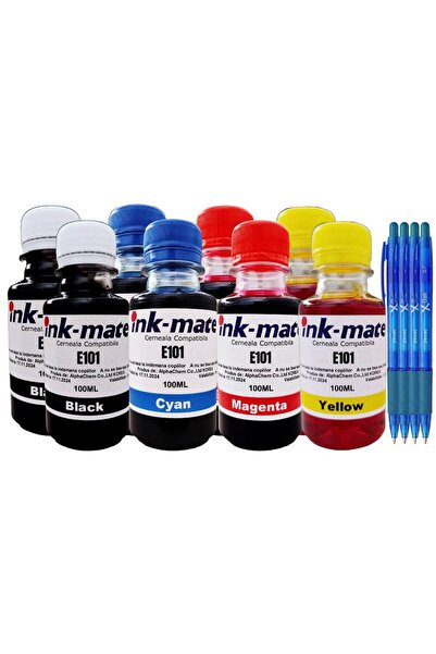 Ink-mate Flacon Refill Cerneala Compatibil EPSON101, 2x100mlBk, 2x100mlC, 2x1...