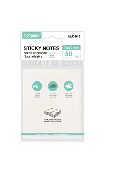 MOTARRO MU046-3 Sticky Notes, Self Adhesive Memo Note Pads for Office, School...