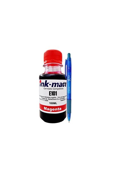 Ink-mate Refill Ink Bottle Compatible EPSON 101, 1x100ml C13T03V34A Magenta a...