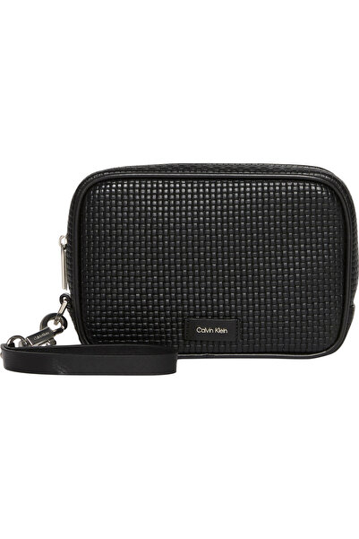 Calvin Klein Ткана сумка на блискавці з тисненням