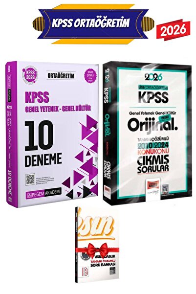 Pegem Akademi Yayıncılık 2026 Pegem Ortaöğretim Deneme+Yargı Ortaöğretim Çıkm...