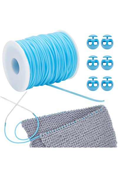 Choice AECH07-04330، 55 ياردة من خيوط تثبيت الغرز، مجوفة 2 مم، مع 6 أقفال خيو...