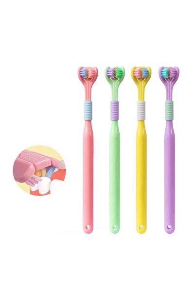 OEM Set 4 x Periute de Dinti pentru Copii cu Cap Triplu, Curatare 3D Simultan...