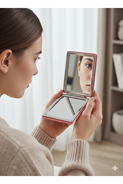 burjalmodah Stylish women's handheld mirror for travel and commuting