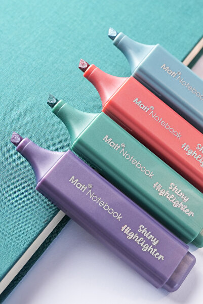 Matt Notebook 4'lü Highlighter Metalik Renk Fosforlu Kalem Seti