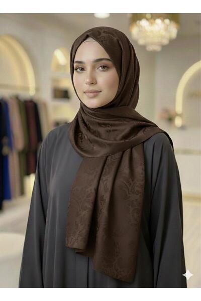 JAWEL ŞAL JAWEL Kadın Etnik Desen Jakar Şal Kahverenği