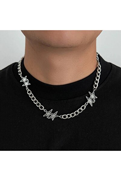 Choice1 Style 2 Salircon Punk Creative Five-Pointed Star Necklaces for Men Vi...
