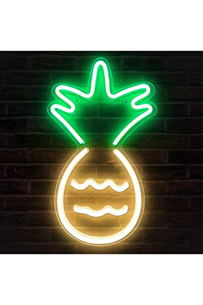 Slasa Pineapple Acrylic Neon Sign Acrylic Base Multicolor LED 43x25 cm