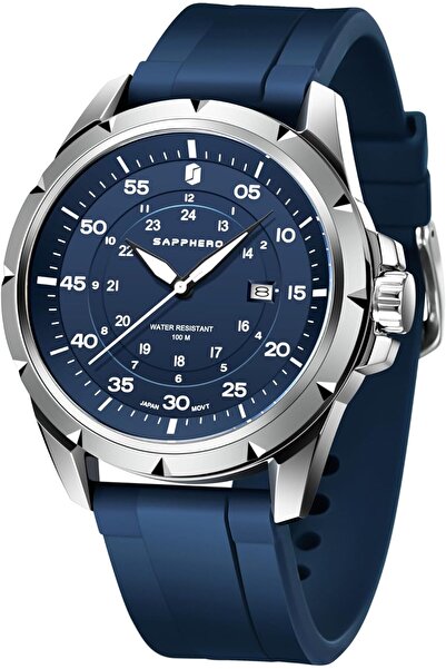 Genericc BY BENYAR Men's Silicone Waterproof Watch 5ATM Japanese Quartz Movem...