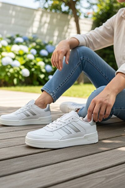 enoch Casual Sports Shoes Thick Sole Sneaker 3 Stripes and Grooved Sole Unise...