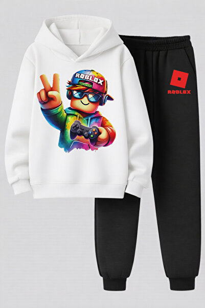 MAGORS Roblox Printed 3-Ply Quality Sweatshirt and Trackpants Children's Bott...