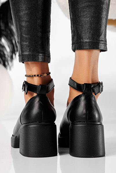 Zaira Women's black casual shoes made of eco-leather Troya #24228